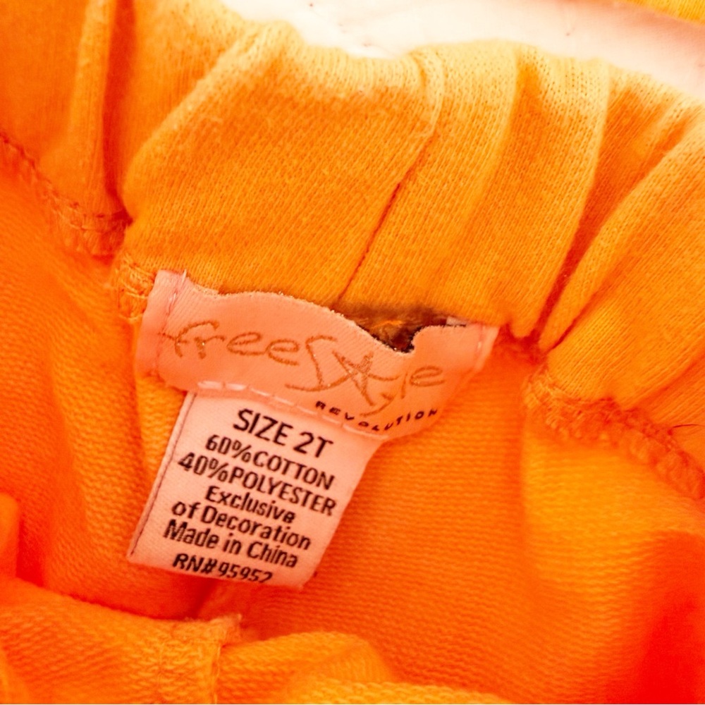 2T Freestyle Revolution Kids Coordinating Short Set Orange - Picture 2 of 5